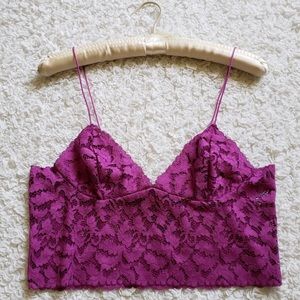 Free People Lacey lace bra cami - NWOT